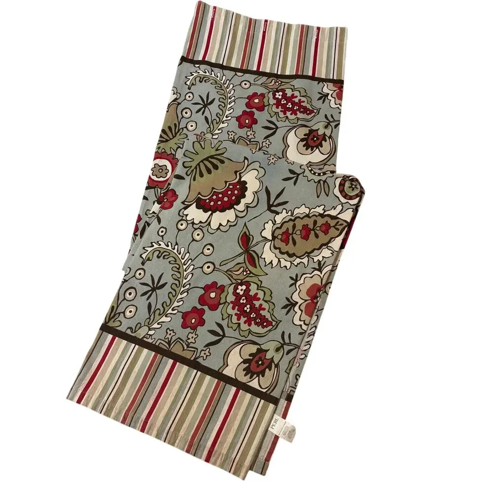 Peri  Floral Shower Curtain All Cotton EUC